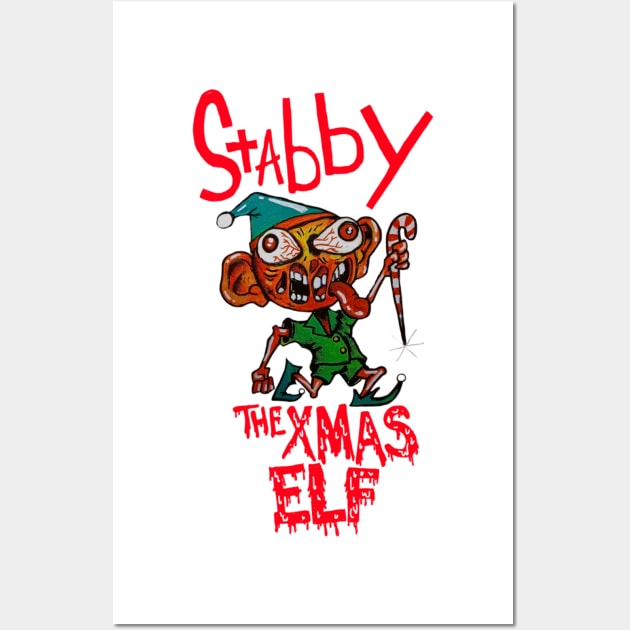 Stabby the Xmas Elf Wall Art by BigCandy540